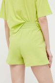 Шорти Armani Exchange жіночі колір зелений однотонні висока посадка