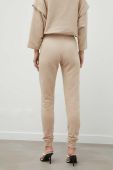 Бавовняні спортивні штани MMC STUDIO колір бежевий однотонні