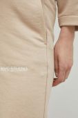 Бавовняні спортивні штани MMC STUDIO колір бежевий однотонні