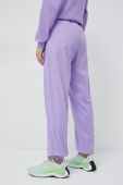 Бавовняні штани Champion колір фіолетовий