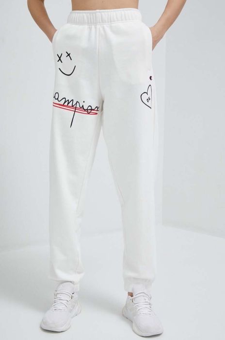 Спортивні штани Champion колір білий візерунок