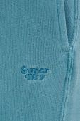 Спортивні штани Superdry колір бірюзовий однотонні