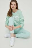 Спортивні штани Gant колір зелений однотонні