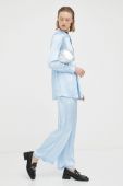 Штани R?sum? жіночі широке висока посадка колір блакитний