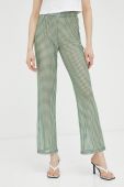 Штани R?sum? жіночі колір зелений широке висока посадка (3163388)