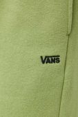 Спортивні штани Vans колір зелений однотонні