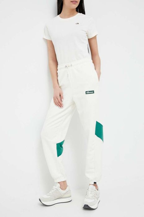 Штани Ellesse жіночі колір бежевий візерунок