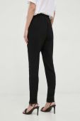 Штани Morgan жіночі колір чорний пряме висока посадка (3039852)