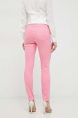 Штани Morgan жіночі колір рожевий облягаюче висока посадка (3058485)
