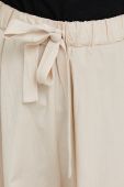 Штани Deha жіночі колір бежевий широке висока посадка