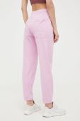 Бавовняні спортивні штани Deha колір рожевий однотонні
