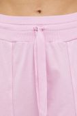 Бавовняні спортивні штани Deha колір рожевий однотонні