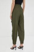 Штани Gestuz жіночі колір зелений висока посадка