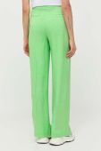 Штани Karl Lagerfeld жіночі колір зелений пряме висока посадка