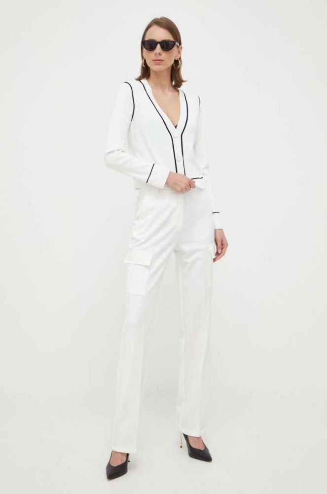 Штани Morgan жіночі колір бежевий пряме висока посадка (3248036) фото 2