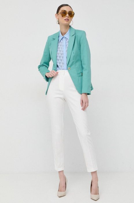 Штани Marciano Guess жіночі колір білий пряме висока посадка (3099346)