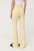 Штани Patrizia Pepe жіночі колір жовтий облягаюче висока посадка