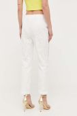 Штани Morgan жіночі колір білий фасон сигарети висока посадка