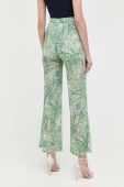 Штани Morgan жіночі колір зелений пряме висока посадка (3285300)