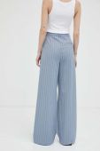 Штани Gestuz жіночі широке висока посадка колір блакитний