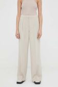 Штани 2NDDAY жіночі колір бежевий пряме висока посадка