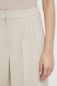 Штани 2NDDAY жіночі колір бежевий пряме висока посадка