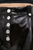 Шкіряні штани 2NDDAY жіночі колір чорний пряме висока посадка