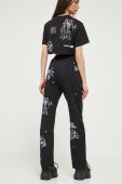 Спортивні штани Sixth June колір чорний з принтом