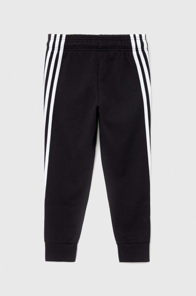 Дитячі спортивні штани adidas G FI 3S колір чорний з аплікацією фото 2