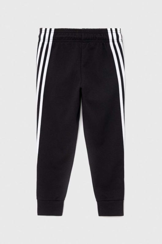 Дитячі спортивні штани adidas G FI 3S колір чорний з аплікацією фото 2