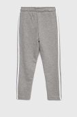 Дитячі спортивні штани adidas G 3S колір сірий меланж
