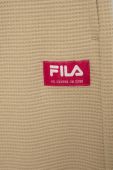 Дитячі спортивні штани Fila колір бежевий однотонні