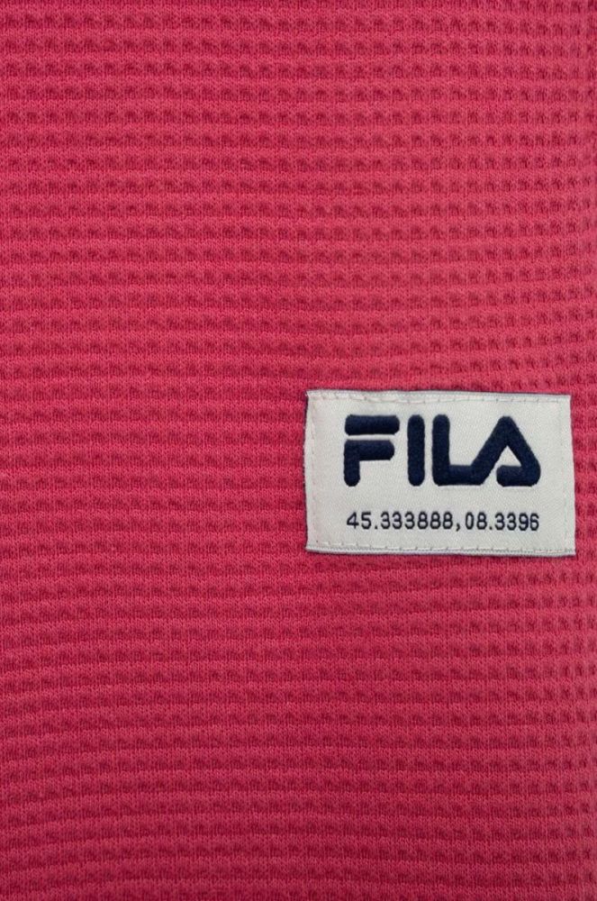 Дитячі спортивні штани Fila колір рожевий однотонні фото 3