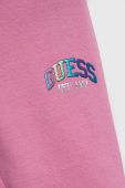 Дитячі бавовняні штани Guess колір фіолетовий однотонні (2911536)