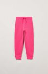 Дитячі бавовняні штани OVS колір рожевий однотонні (3045871)