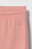 Дитячі бавовняні штани United Colors of Benetton колір рожевий однотонні (3391741)