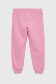 Дитячі бавовняні штани United Colors of Benetton колір рожевий однотонні (2980189)