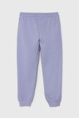 Дитячі бавовняні штани United Colors of Benetton колір фіолетовий однотонні (3391759)