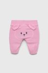 Дитячі бавовняні штанці United Colors of Benetton колір рожевий однотонні (2980208)