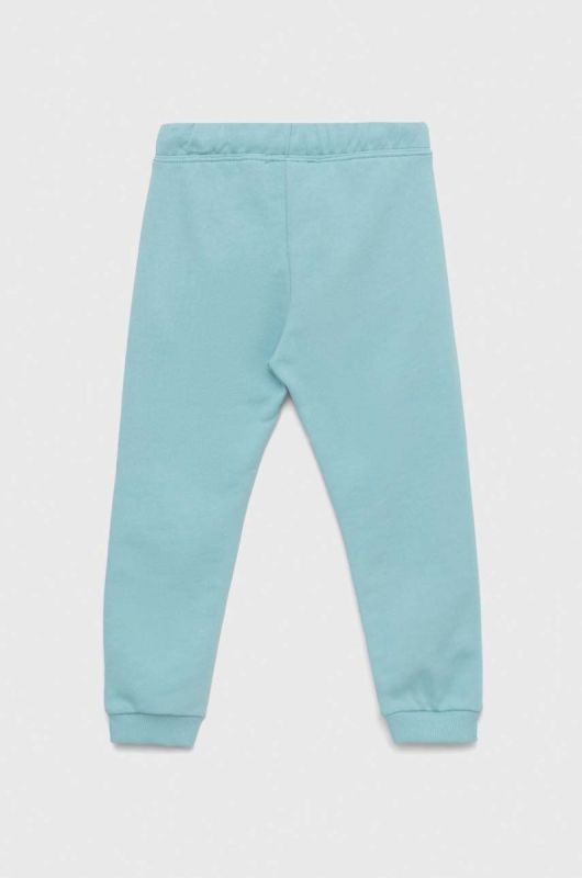 Дитячі бавовняні штани United Colors of Benetton однотонні колір блакитний (2980240) фото 2