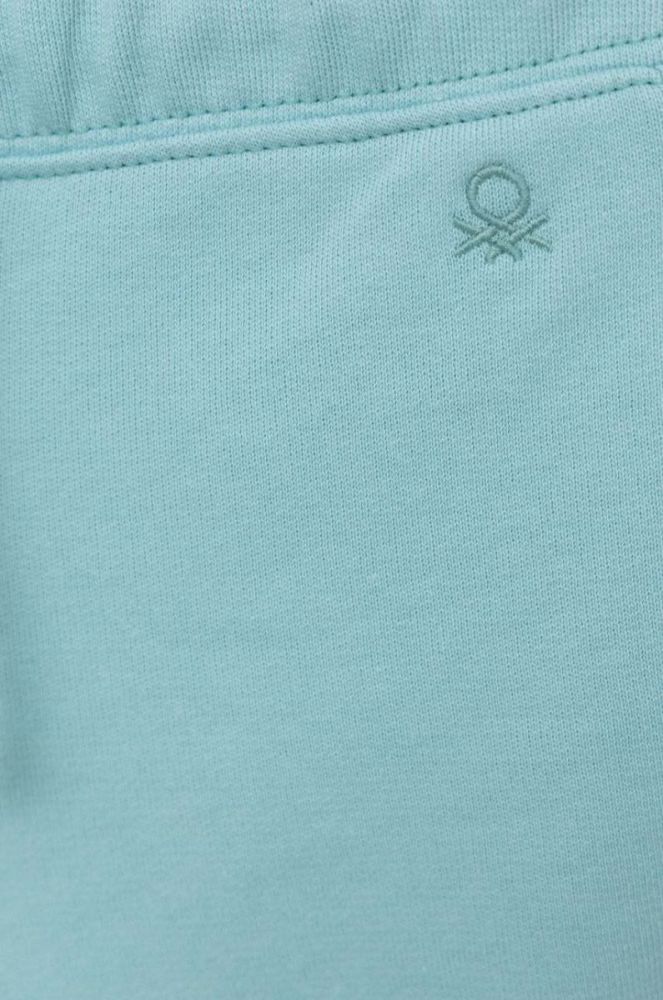 Дитячі бавовняні штани United Colors of Benetton однотонні колір блакитний (2980240) фото 3
