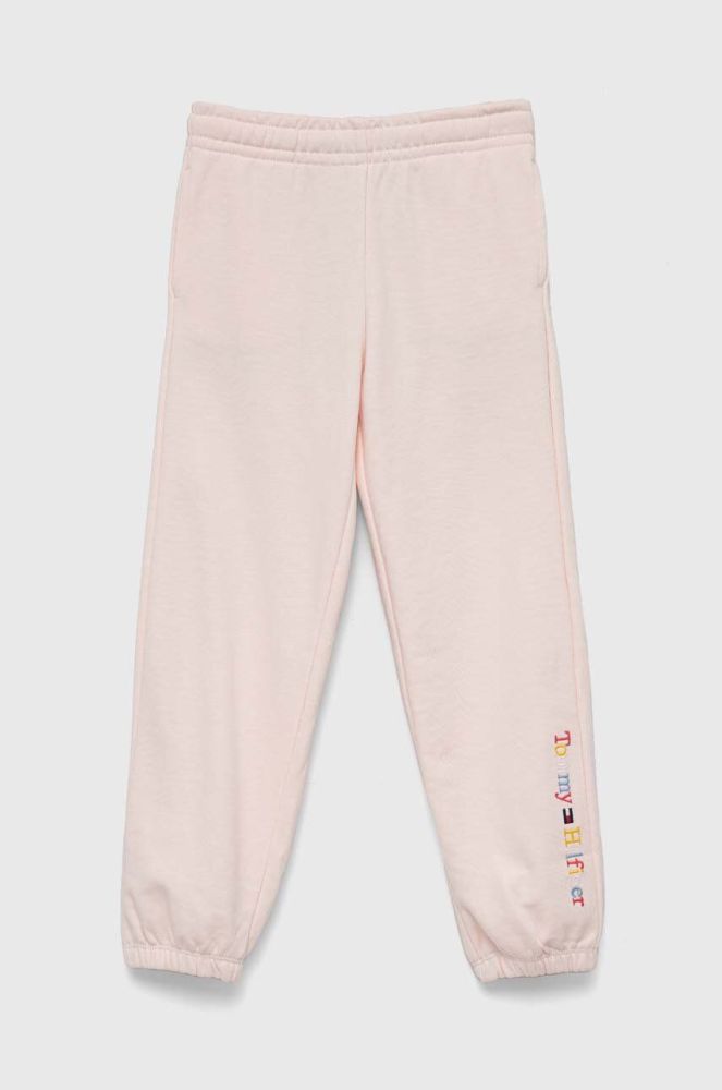 Дитячі спортивні штани Tommy Hilfiger колір рожевий з аплікацією (3144901)