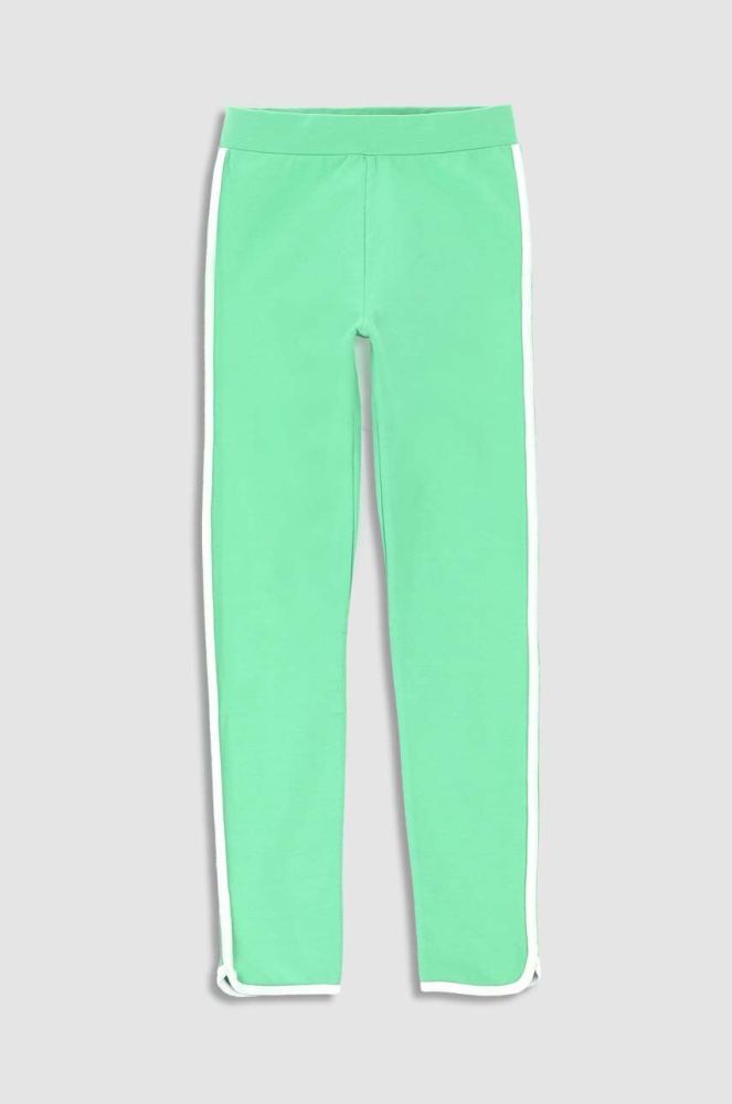 Дитячі спортивні штани Coccodrillo колір зелений однотонні (2990764)