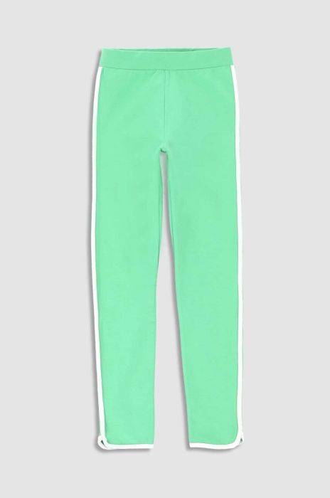 Дитячі спортивні штани Coccodrillo колір зелений однотонні (2990764)