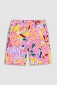 Дитячі бавовняні шорти Coccodrillo колір фіолетовий візерунок