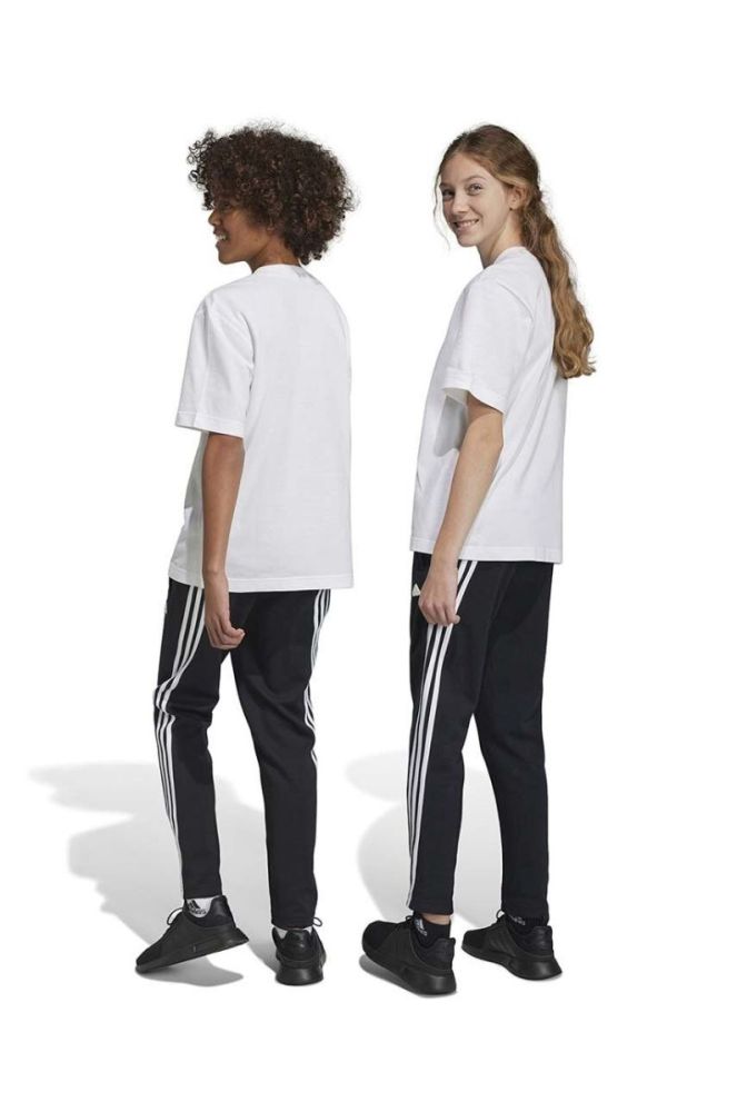 Дитячі спортивні штани adidas U FI 3S колір чорний з аплікацією фото 5