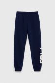 Дитячі спортивні штани Fila колір синій з принтом
