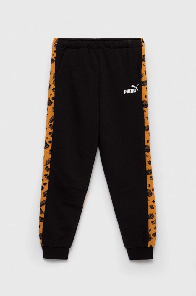 Дитячі спортивні штани Puma ESS+ MATES Sweatpants TR колір чорний візерунок