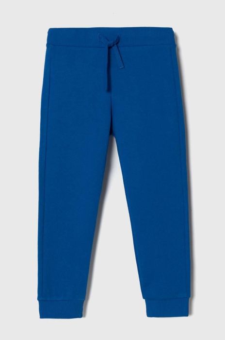 Дитячі бавовняні штани United Colors of Benetton однотонні колір блакитний (3387899)