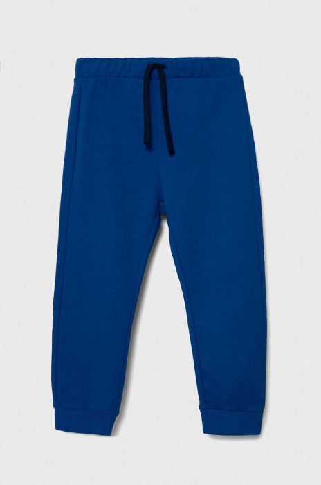 Дитячі бавовняні штани United Colors of Benetton однотонні колір блакитний (3387911)